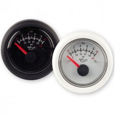 Oil pressure gauge 12V 0-8bar black