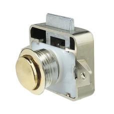 Lock plastic brass plated push button